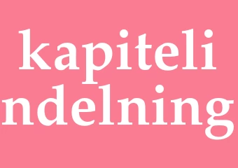 Synonym kapitelindelning