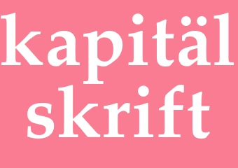 Synonym kapitälskrift