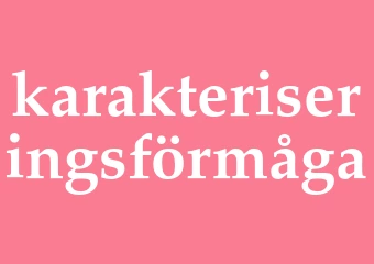 Synonym karakteriseringsförmåga