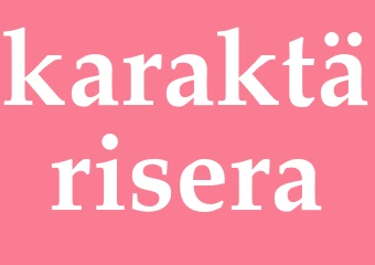 Synonym karaktärisera