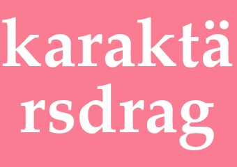 Synonym karaktärsdrag