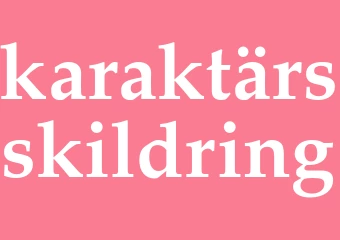 Synonym karaktärsskildring