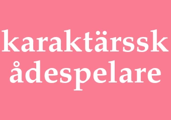 Synonym karaktärsskådespelare