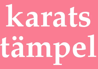 Synonym karatstämpel