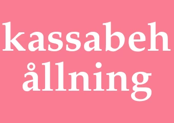 Synonym kassabehållning