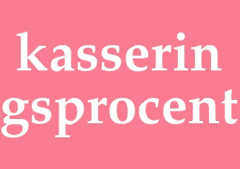Synonym kasseringsprocent