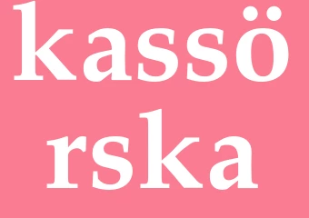 Synonym kassörska