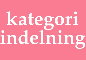 Synonym kategoriindelning