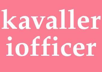 Synonym kavalleriofficer