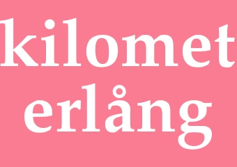 Synonym kilometerlång