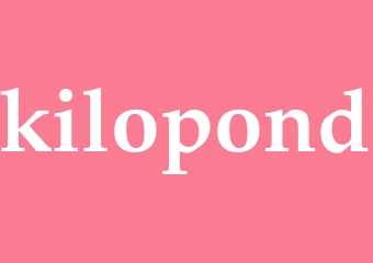 Synonym kilopond