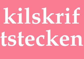 Synonym kilskriftstecken