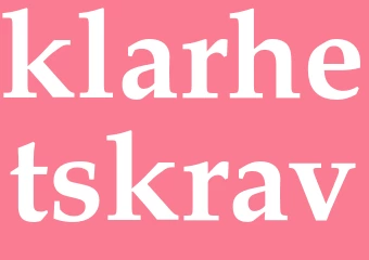 Synonym klarhetskrav