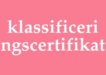 Synonym klassificeringscertifikat