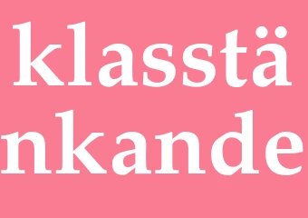 Synonym klasstänkande