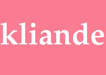 Synonym kliande
