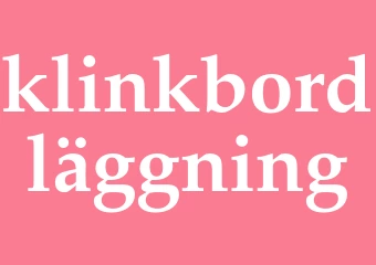 Synonym klinkbordläggning