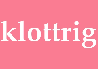 Synonym klottrig