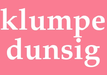 Synonym klumpedunsig