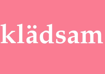 Synonym klädsam