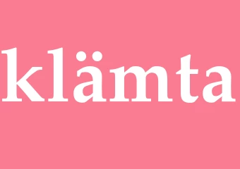 Synonym klämta