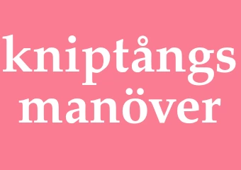 Synonym kniptångsmanöver