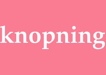 Synonym knopning