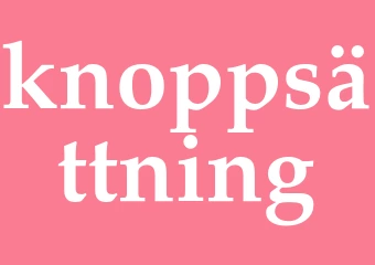 Synonym knoppsättning