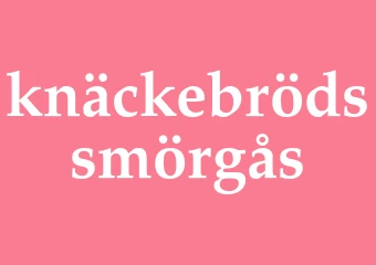 Synonym knäckebrödssmörgås