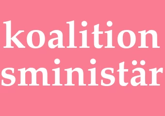 Synonym koalitionsministär