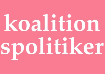 Synonym koalitionspolitiker