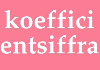 Synonym koefficientsiffra