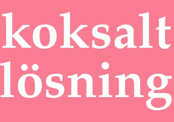 Synonym koksaltlösning