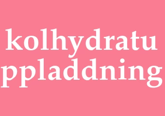 Synonym kolhydratuppladdning