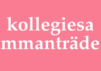 Synonym kollegiesammanträde