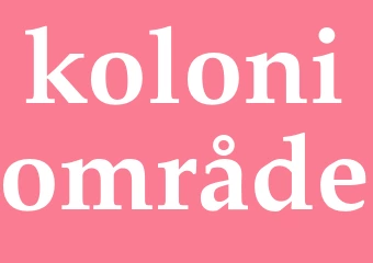 Synonym koloniområde