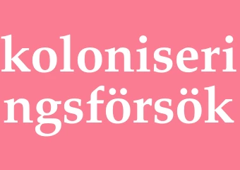 Synonym koloniseringsförsök