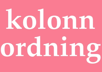 Synonym kolonnordning