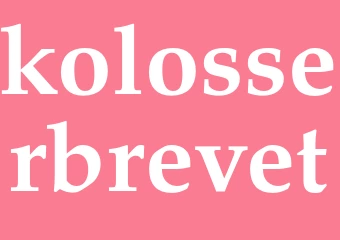 Synonym kolosserbrevet
