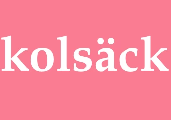 Synonym kolsäck