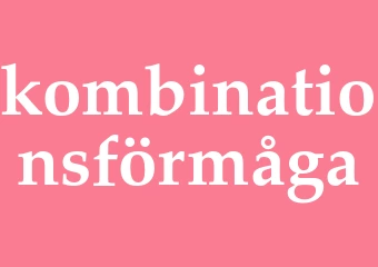 Synonym kombinationsförmåga