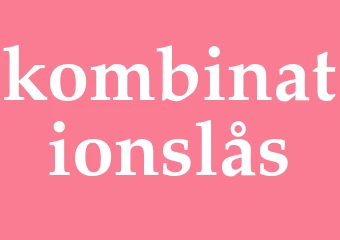 Synonym kombinationslås