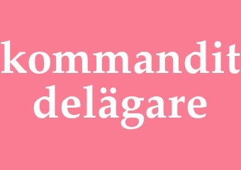 Synonym kommanditdelägare