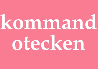 Synonym kommandotecken