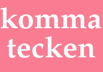 Synonym kommatecken