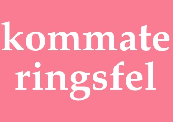 Synonym kommateringsfel