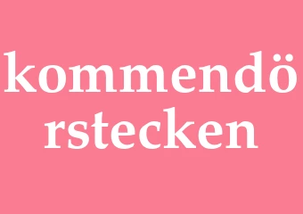 Synonym kommendörstecken