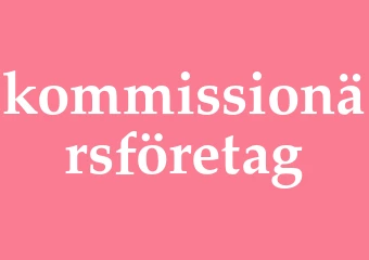 Synonym kommissionärsföretag