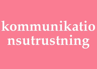 Synonym kommunikationsutrustning