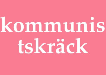 Synonym kommunistskräck